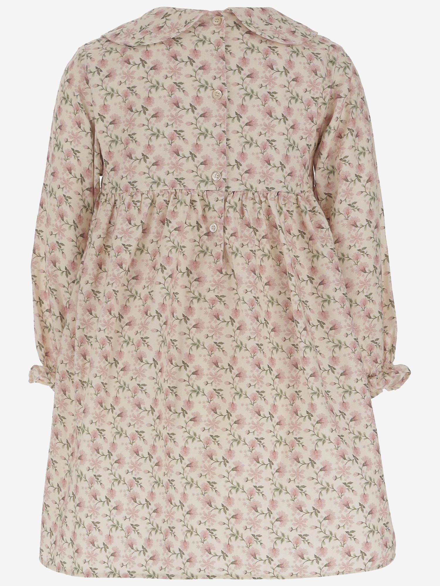ABITO IN COTONE CON MOTIVO FLOREALE 01548134 066 BABE & TESS KIDS 