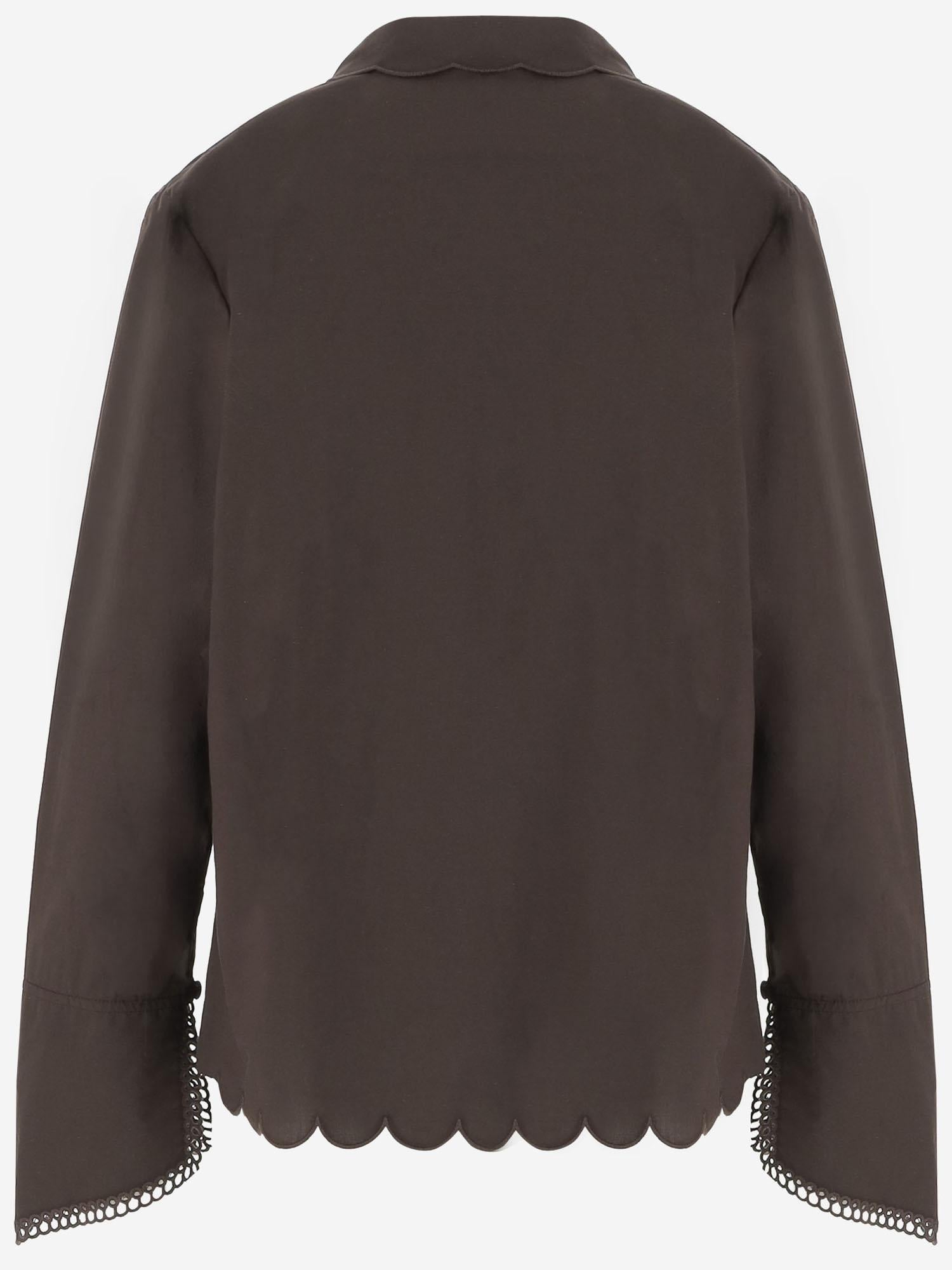 CAMICIA IN COTONE CON RICAMI FLOREALI 22237 512 THE.GARMENT 