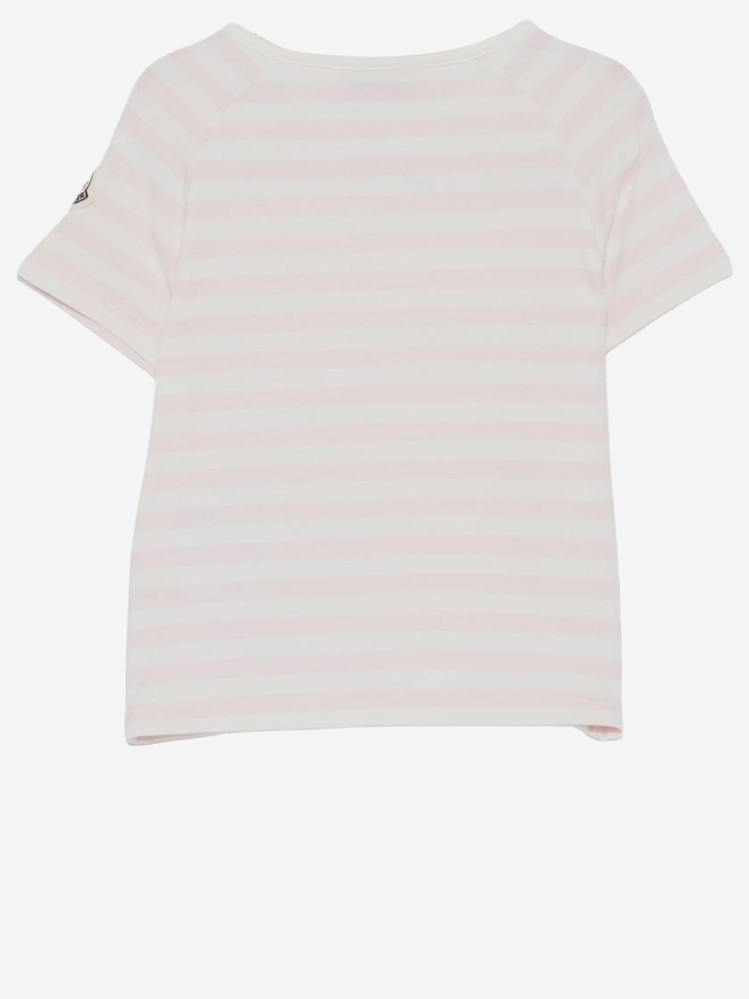 T-SHIRT IN COTONE STRETCH CON MOTIVO A RIGHE 8C0001289BCP F05 MONCLER ENFANTS 