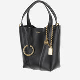 TOTE BAG PICCOLA CHLOÉ SPIN IN PELLE GRANATA CH25SS812N84 001 CHLOE 