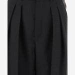 Pantaloni sartoriali a vita alta e gamba ampia in lana 834634 Y5K321000 SAINT LAURENT 