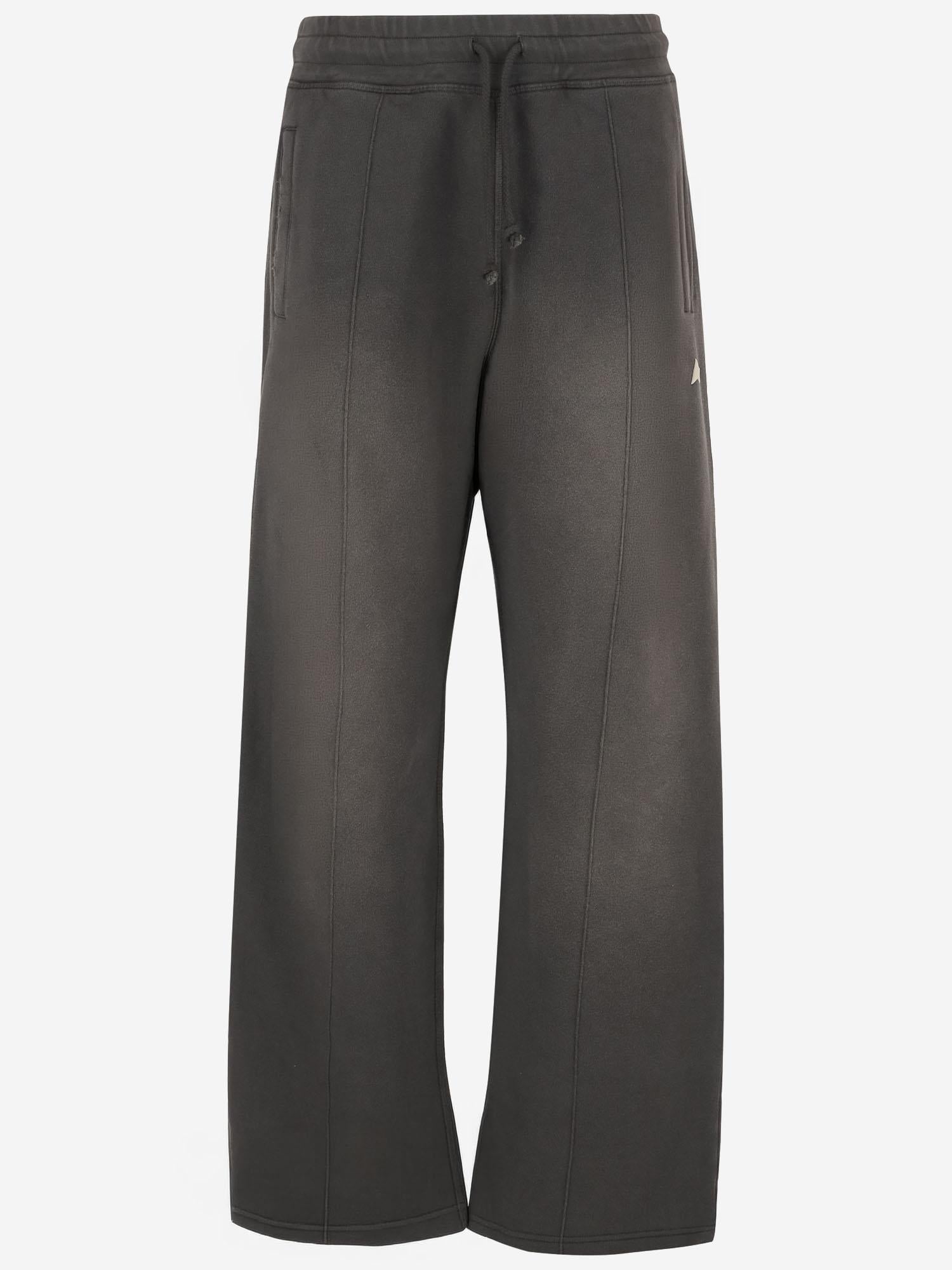 PANTALONI IN COTONE CON LOGO GUP02714 P00251760666 GOLDEN GOOSE 