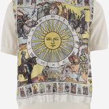T-SHIRT IN LANA E SETA CON STAMPA 8126351 SEASIDEBLUEPATTERN BURBERRY 