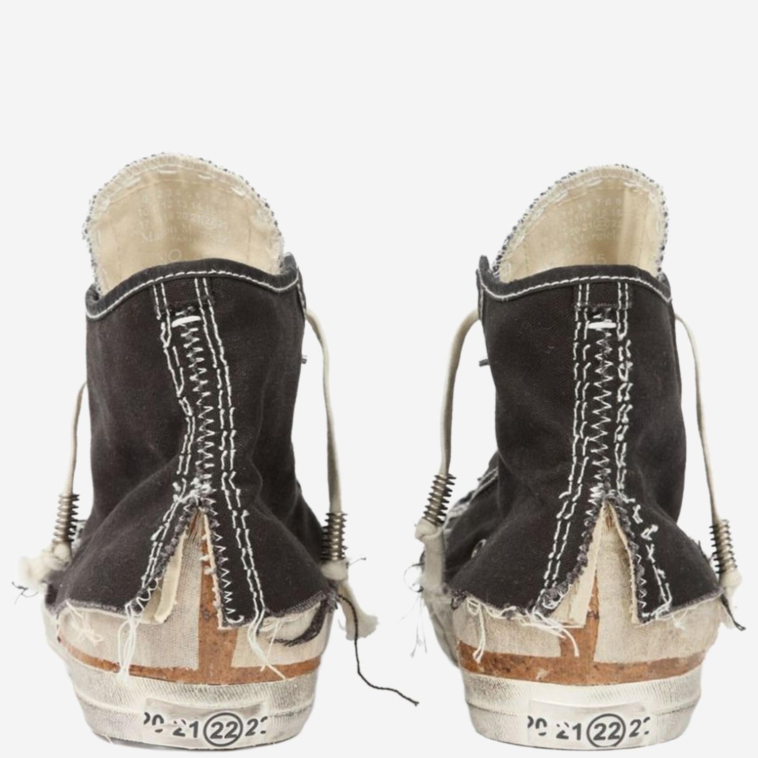 SNEAKERS ALTE IN TELA CON DETTAGLI DESTRUTTURATI S97WS0082 P7454HB130 MAISON MARGIELA 