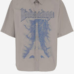 Camicia in cotone con stampa logo 869793 TRM282967 BALENCIAGA 