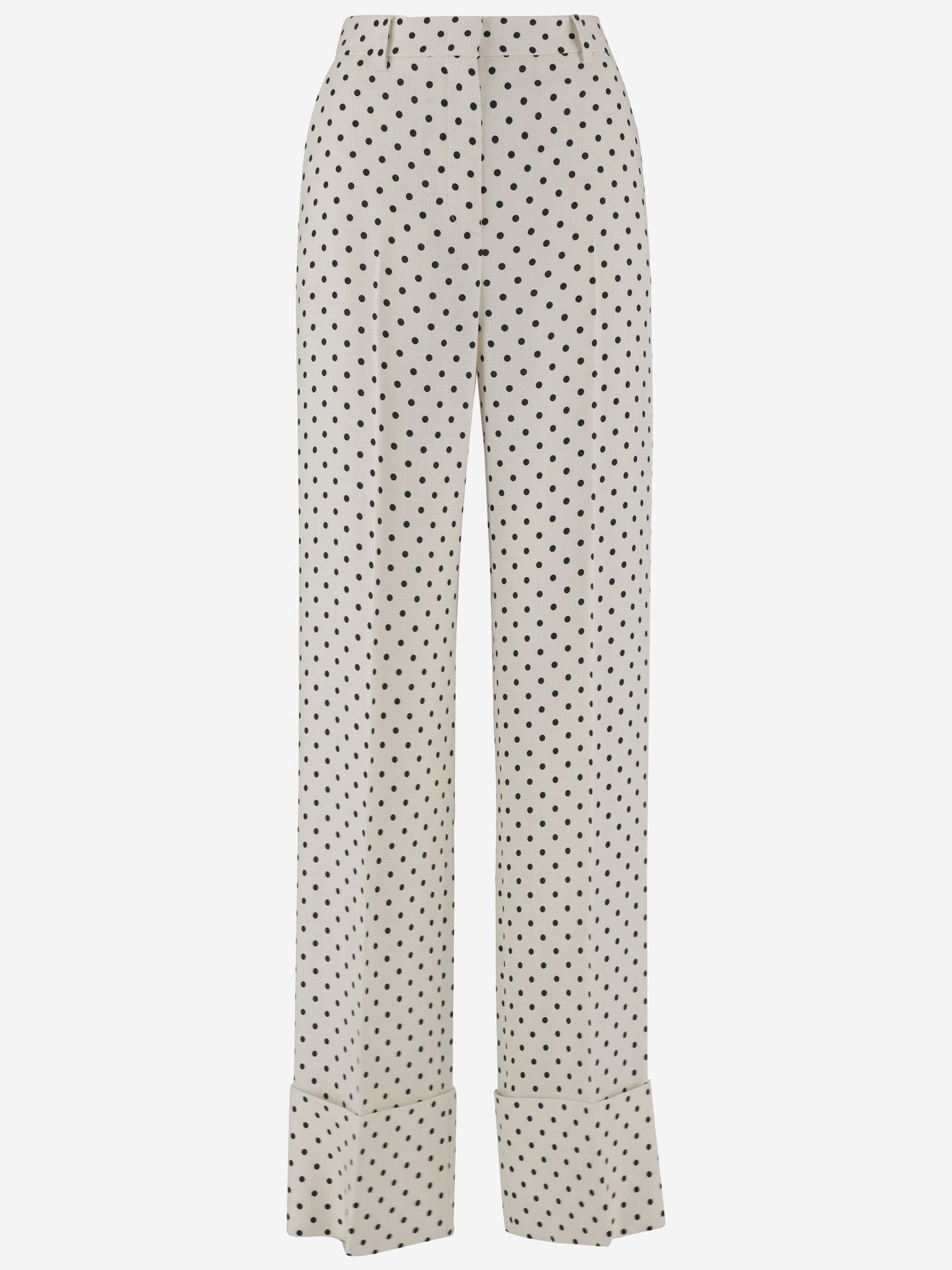 PANTALONI ELEGANTI A POIS 6B0RB6F098S R8E VALENTINO 