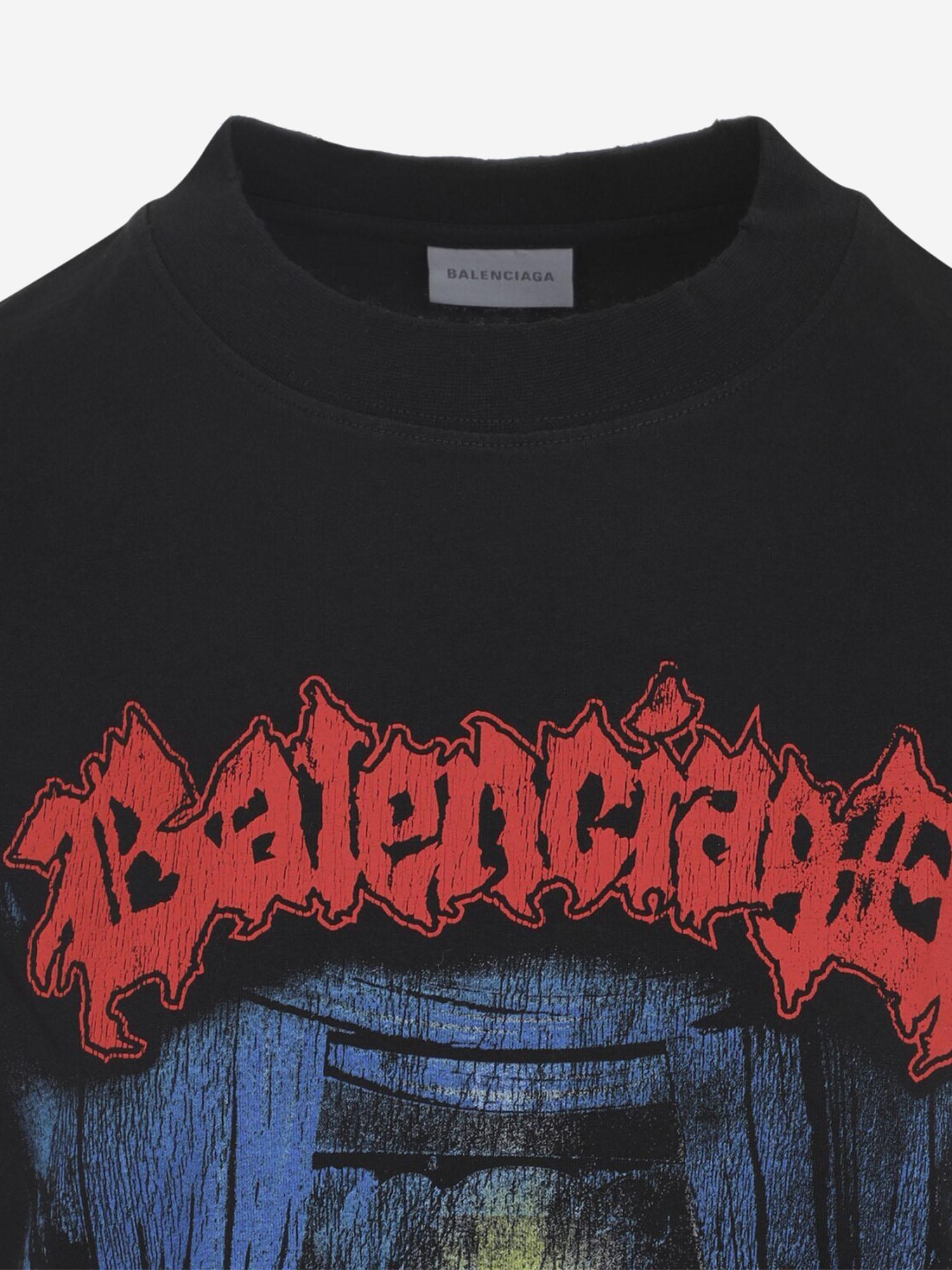 T-SHIRT IN COTONE CON STAMPA 850990 TUVD51000 BALENCIAGA 