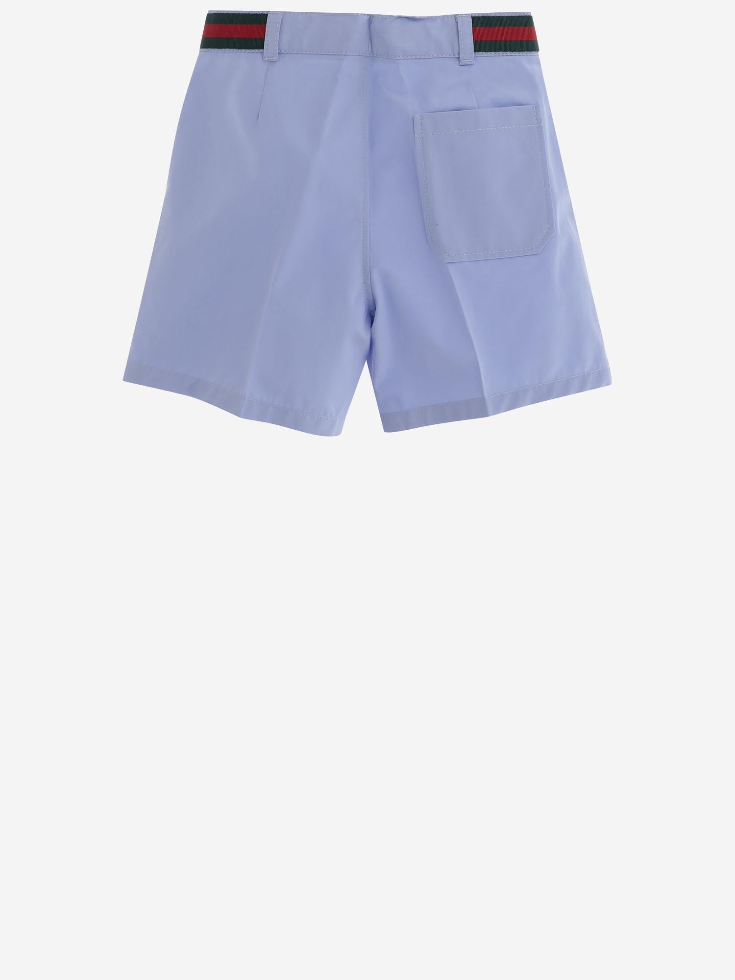 SHORTS IN POPELINE DI COTONE 810878 XWA3E4850 GUCCI KIDS 