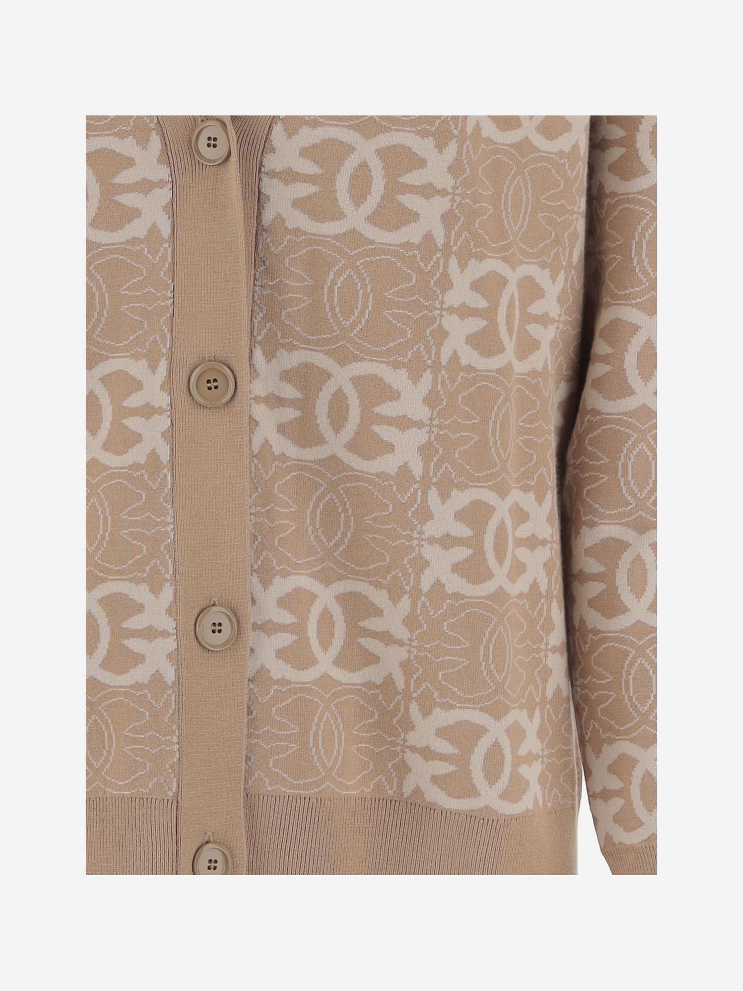 MAGLIA LOVE BIRDS IN MISTO VISCOSA 106042 A2YDC4Z PINKO 