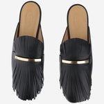 Mules in pelle con frange XXW79A0JU30U1O B999 TODS 