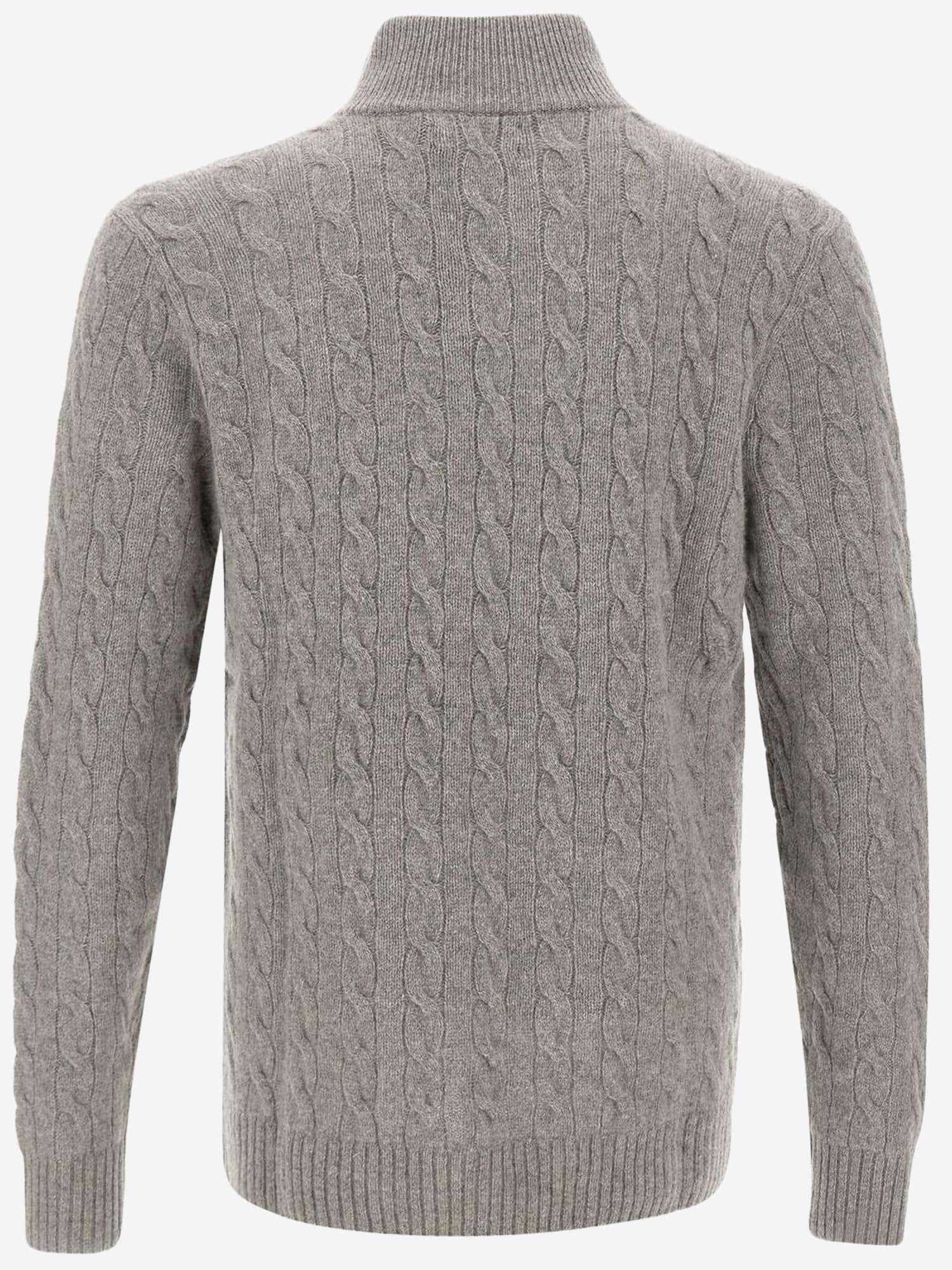 MAGLIA A TRECCE IN LANA E CASHMERE 710876766 008 POLO RALPH LAUREN 