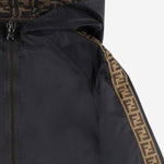 GIACCA REVERSIBILE CON CAPPUCCIO E MOTIVO FF JUA092 AEYCF0QA1 FENDI KIDS 