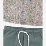 SET MAGLIA FIORI E PANTALONI IN COTONE PABLO 64 NICOLETTA FANNA KIDS 