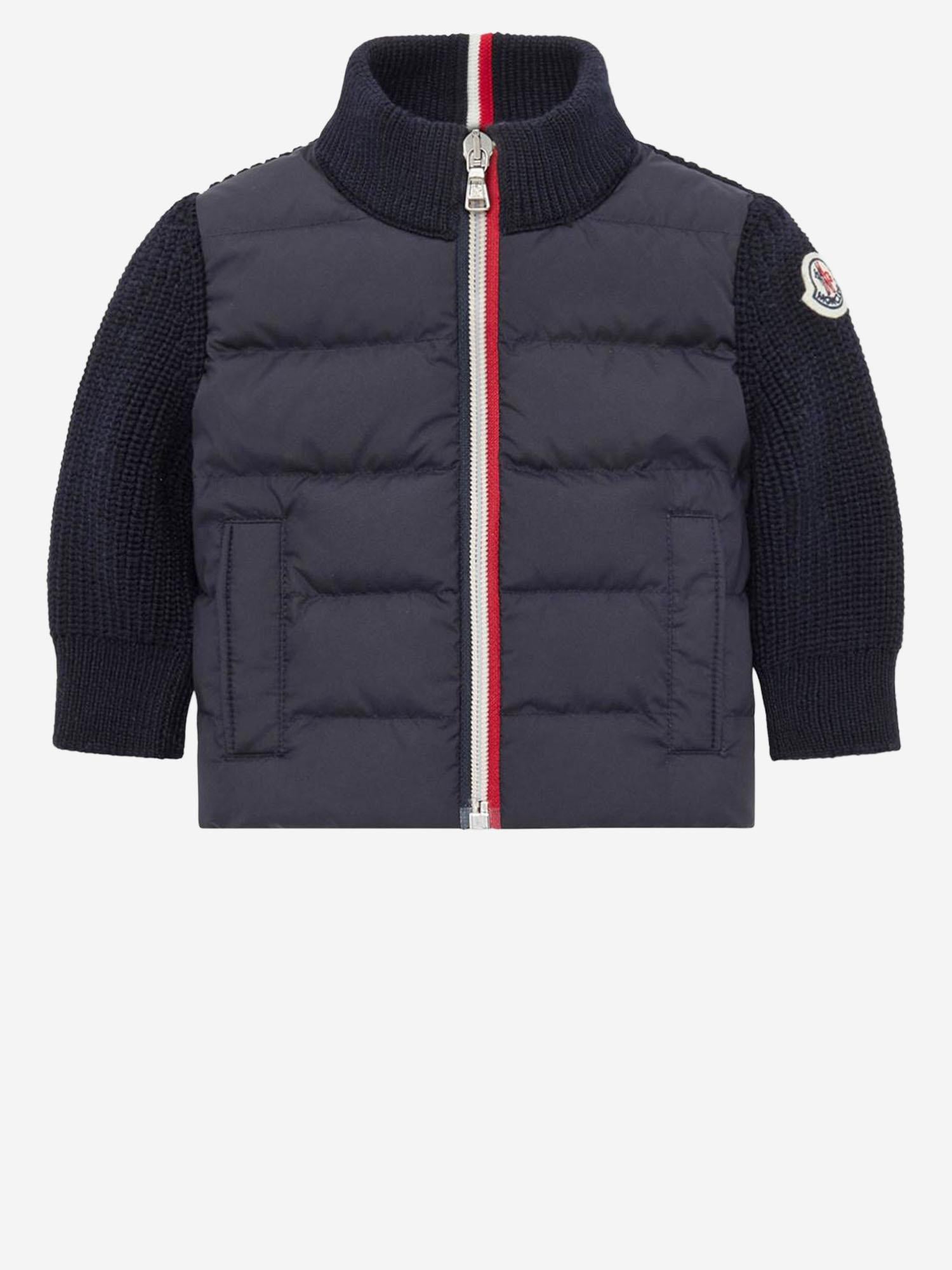 CARDIGAN IMBOTTITO IN LANA 9B00005M1131 742 MONCLER ENFANTS 