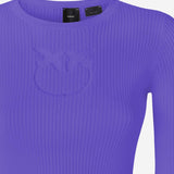 PULLOVER IN MISTO LANA A MANICHE CORTE CON LOGO 102017 A18MW21 PINKO 
