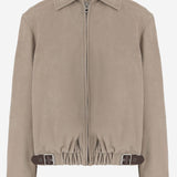 Giacca in pelle scamosciata con cintura S540Y34L58 2210 LOEWE 