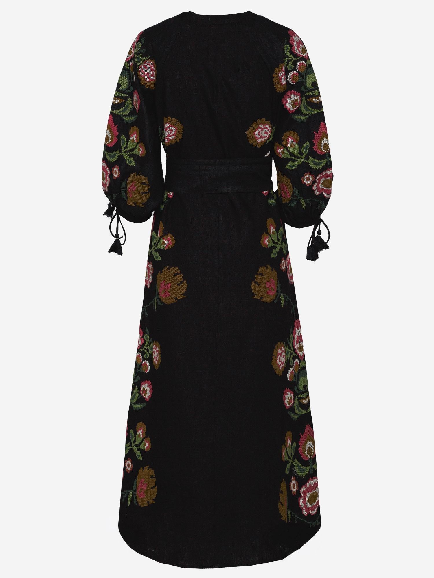 ABITO KEILA IN LINO KEILA BLACK PHILIPPA 1970 