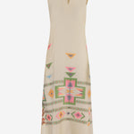 Abito lungo con fantasia 15107 N236BEIGE NEMA 