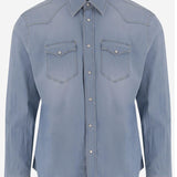 CAMICIA IN DENIM DI COTONE STRETCH WEST 76A2621 GHERARDI 
