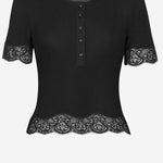 T-shirt in jersey di seta 851263 Y37SM1000 SAINT LAURENT 