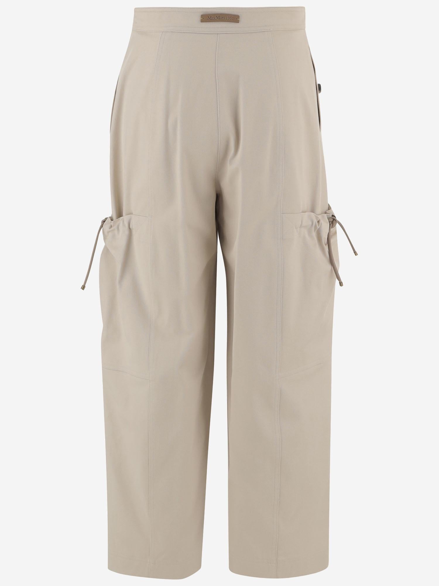 PANTALONI CARGO IN COTONE STRETCH MXMLEPRE 007 MAX MARA 