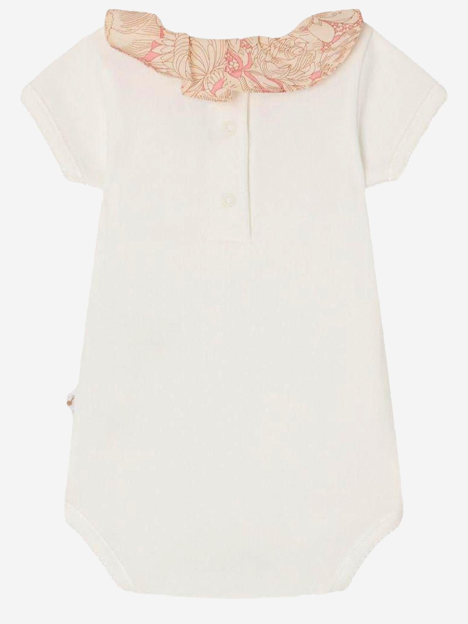 BODY IN COTONE CON COLLETTO A CONTRASTO S06NUNK00007 002 BONPOINT KIDS 