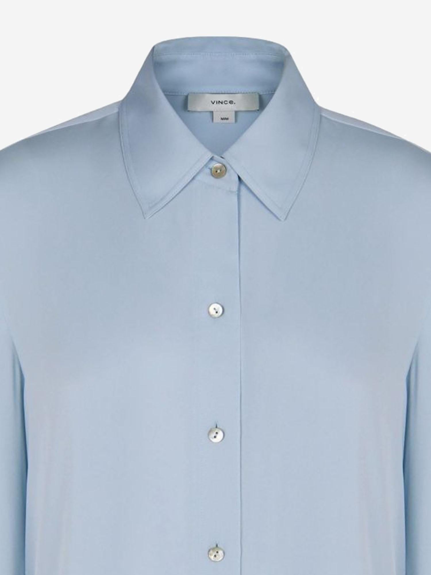 CAMICIA IN SETA STRETCH V101013150 551GLA VINCE 