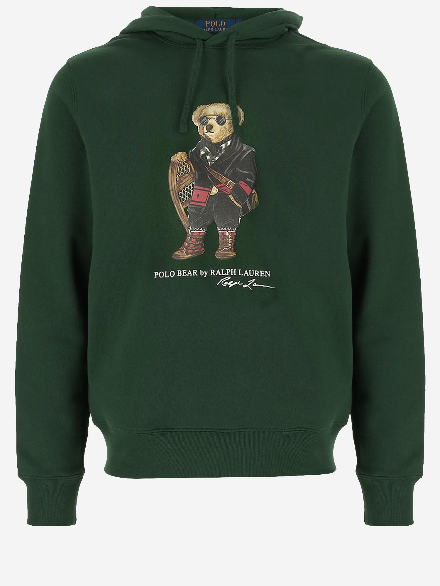 FELPA IN MISTO COTONE CON STAMPA POLO BEAR<BR/> 710981794 001 POLO RALPH LAUREN 