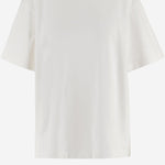T-SHIRT IN COTONE CON STAMPA POSTERIORE 6261K21196 Ecru CARVEN 