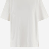 T-SHIRT IN COTONE CON STAMPA POSTERIORE 6261K21196 Ecru CARVEN 
