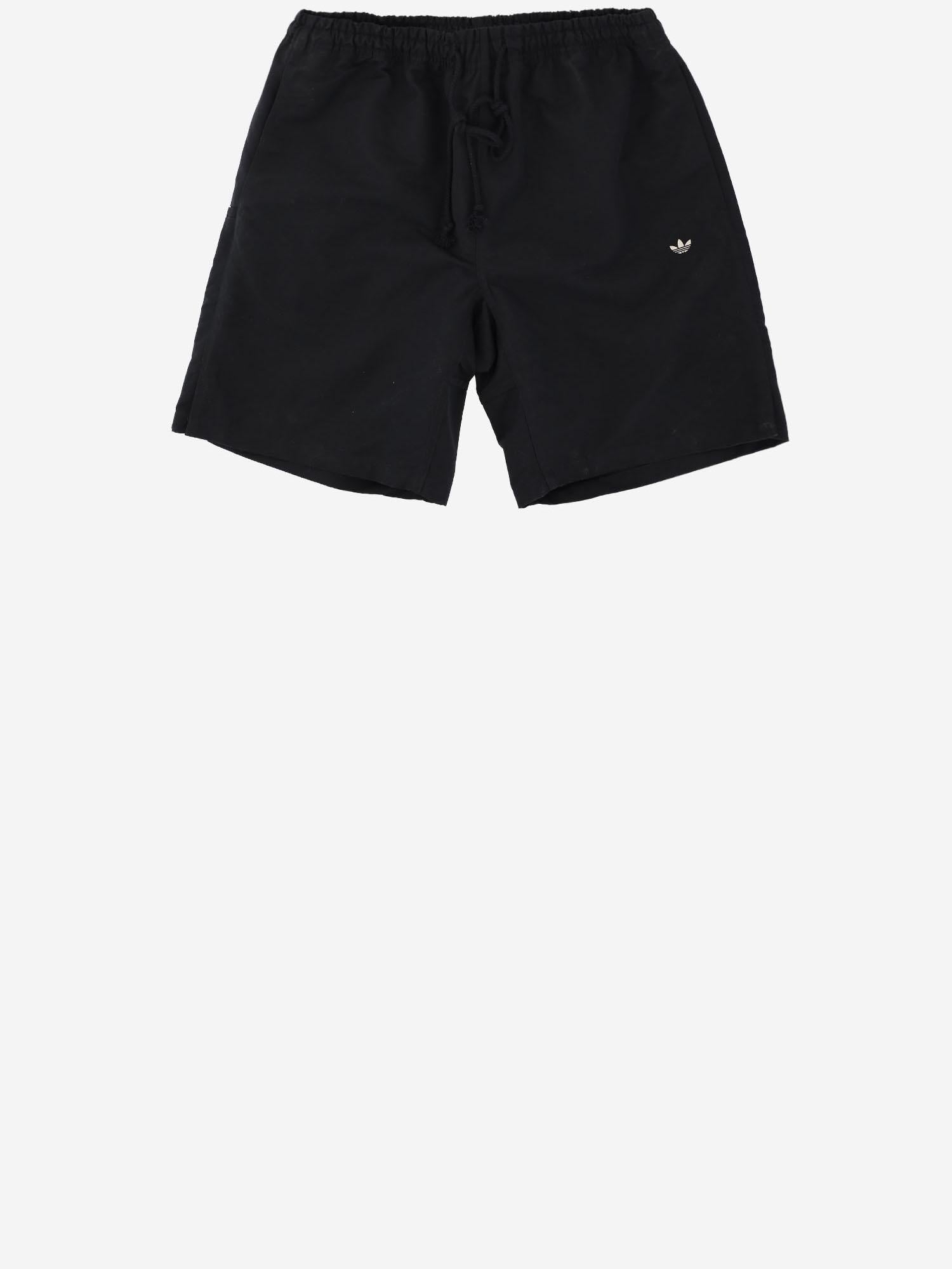 PANTALONI CORTI IN NYLON CON LOGO KS1344 BLACK ADIDAS X SONG FOR THE MUTE 