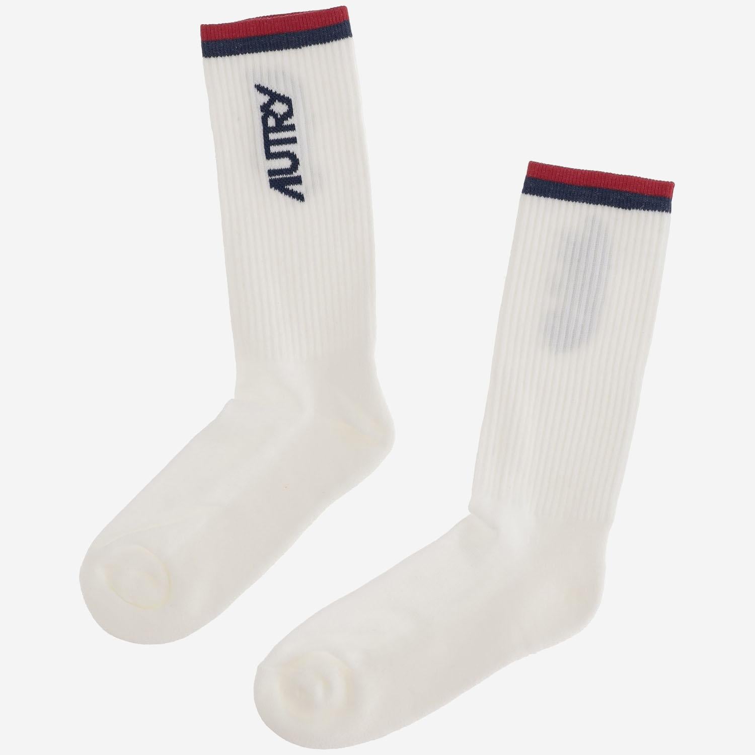 CALZINI IN COTONE CON LOGO SOPUE8FS CREAM AUTRY 