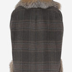 GILET IN MISTO ALPACA E LANA CON PELLICCIA 25021 400VARSTORM BLANCHA 