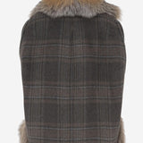 GILET IN MISTO ALPACA E LANA CON PELLICCIA 25021 400VARSTORM BLANCHA 