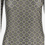 MAGLIA IN NYLON STRETCH CON MOTIVO GEOMETRICO 011121 2623604 DRIES VAN NOTEN 