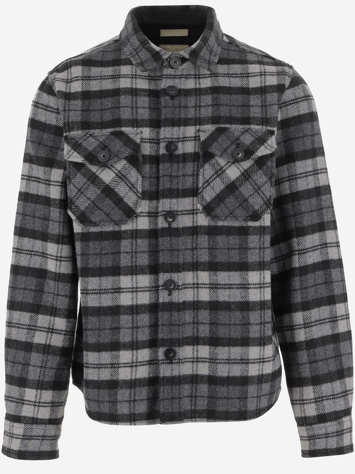 CAMICIA IN MISTO LANA CON MOTIVO CHECK CFWOOS2021MRUT5178 10014 WOOLRICH 