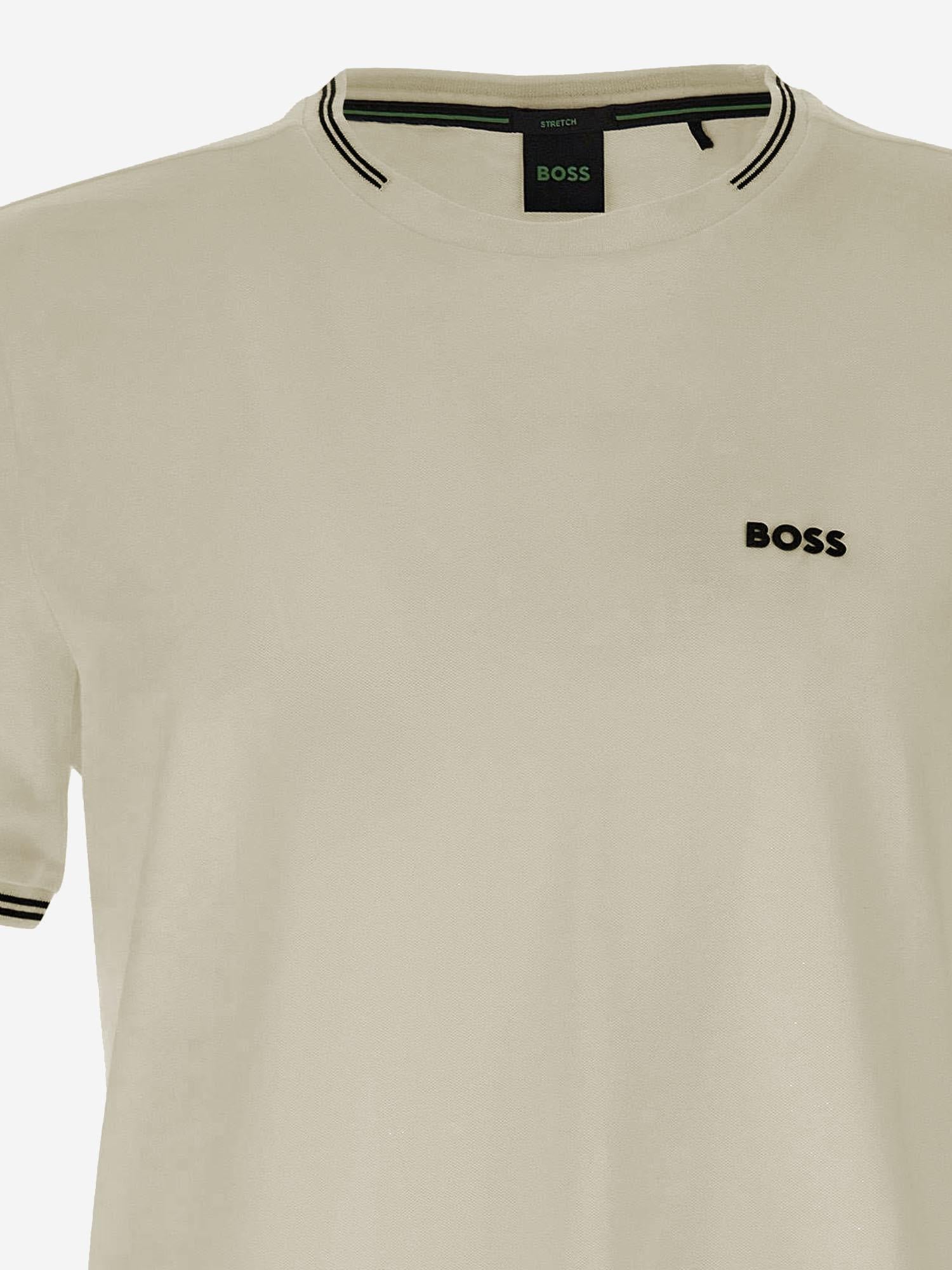 T-SHIRT IN COTONE STRETCH CON LOGO 50521245 275 HUGO BOSS 