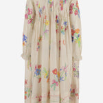 ABITO IN SETA CON MOTIVO FLOREALE DLWPDPT05 MULTI PERO 