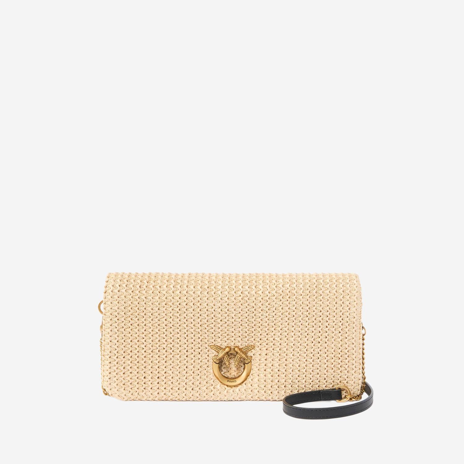 Borsa in rafia con logo 106022 A391C24Q PINKO 