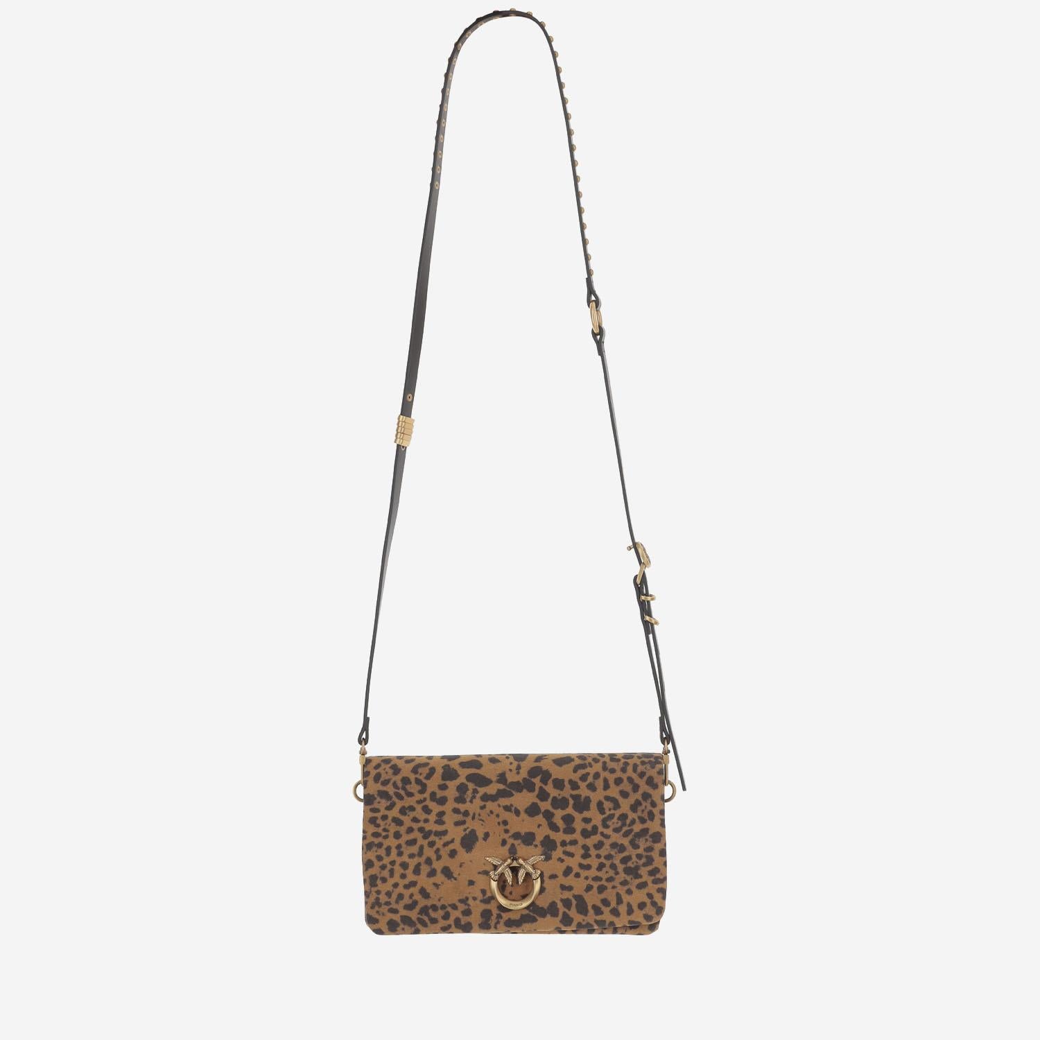 BORSA IN SUEDE CON MOTIVO ANIMALIER 106023 A32AM35Q PINKO 
