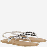 Sandali Riviere in pelle 5Y408E 2CSPF0964 MIU MIU 