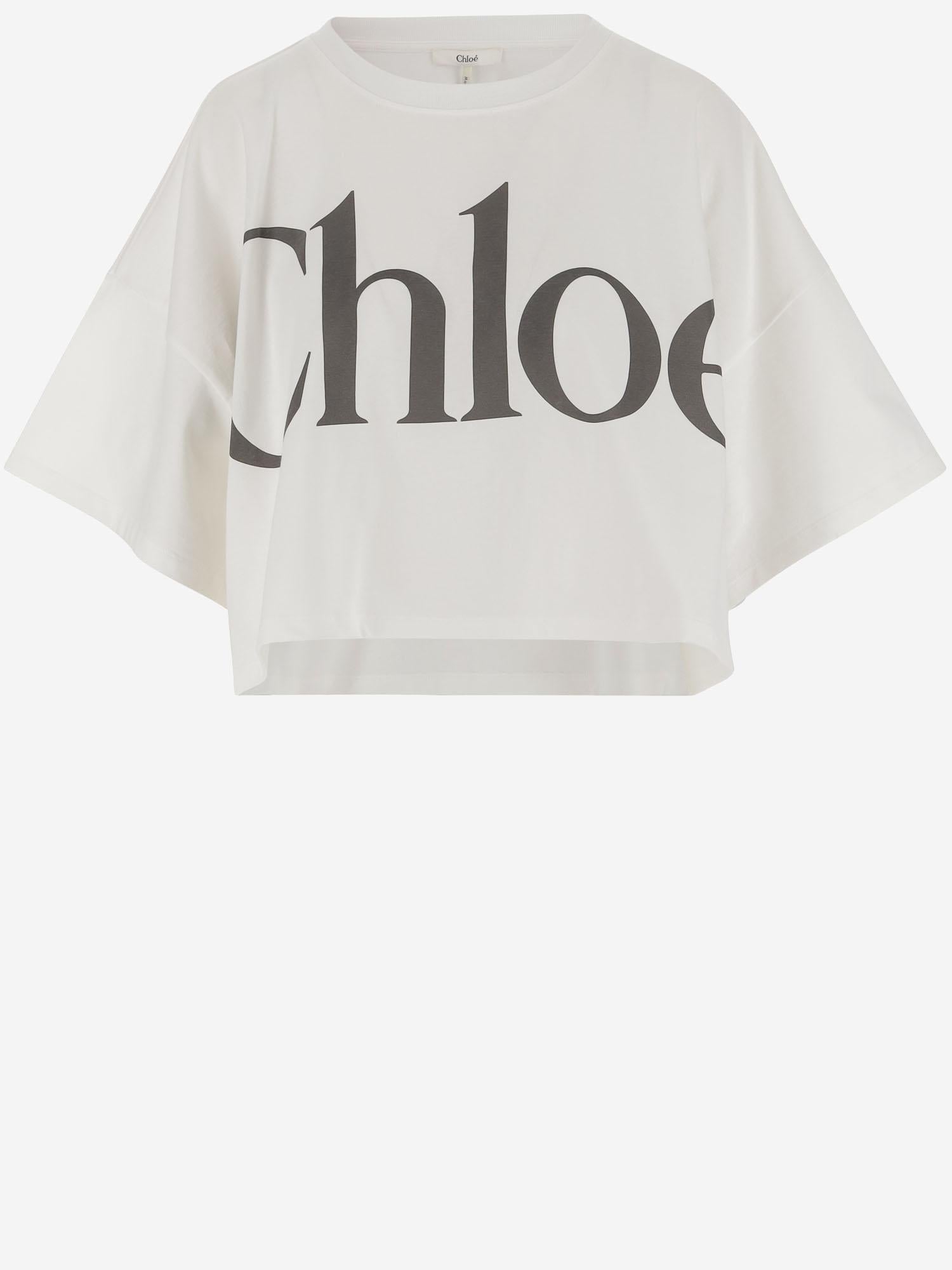 T-SHIRT CROP OVERSIZE CH24AJH09183 101 CHLOE 