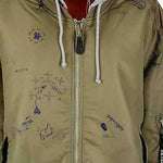 GIACCA BOMBER CON STAMPE GRAFICHE UE54JA240Z GREEN VETEMENTS 