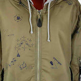 GIACCA BOMBER CON STAMPE GRAFICHE UE54JA240Z GREEN VETEMENTS 