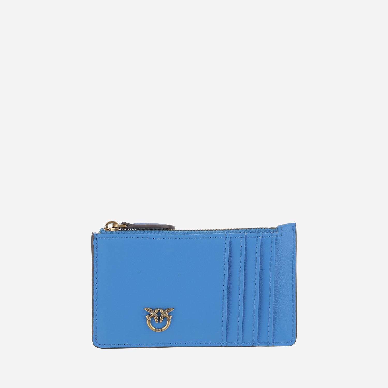 PORTA CARTE LOVE BIRDS IN PELLE 100251 A0F1F32Q PINKO 