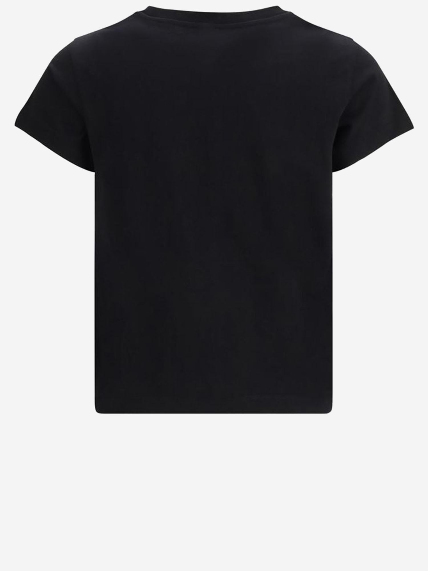 T-SHIRT BASICO IN COTONE CON LOGO 100373 A34FZ99 PINKO 