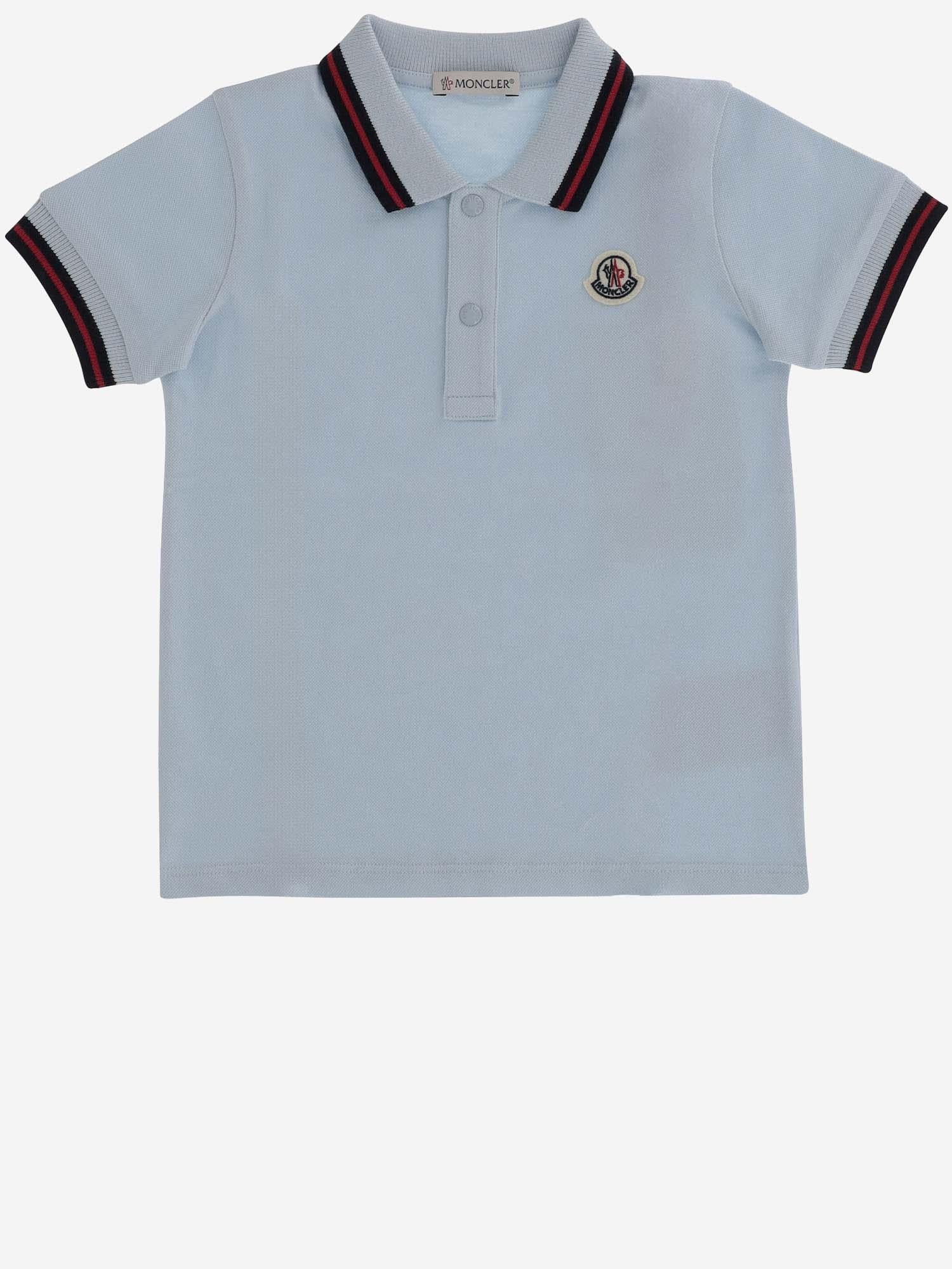 POLO IN COTONE STRETCH CON LOGO 8A000028496F 70C MONCLER ENFANTS 