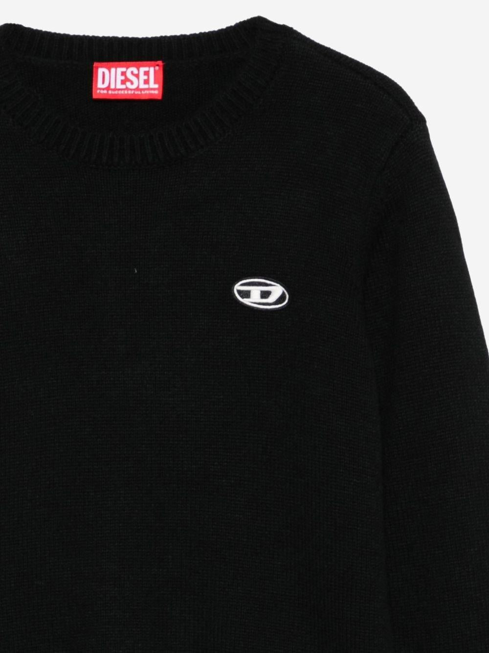 MAGLIONE IN MISTO VISCOSA CON LOGO J02430 KYAYXK900 DIESEL KIDS 