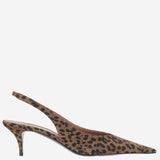 SLINGBACK ANOK IN SUEDE ANOKSLING LEOPARD AMINA MUADDI 