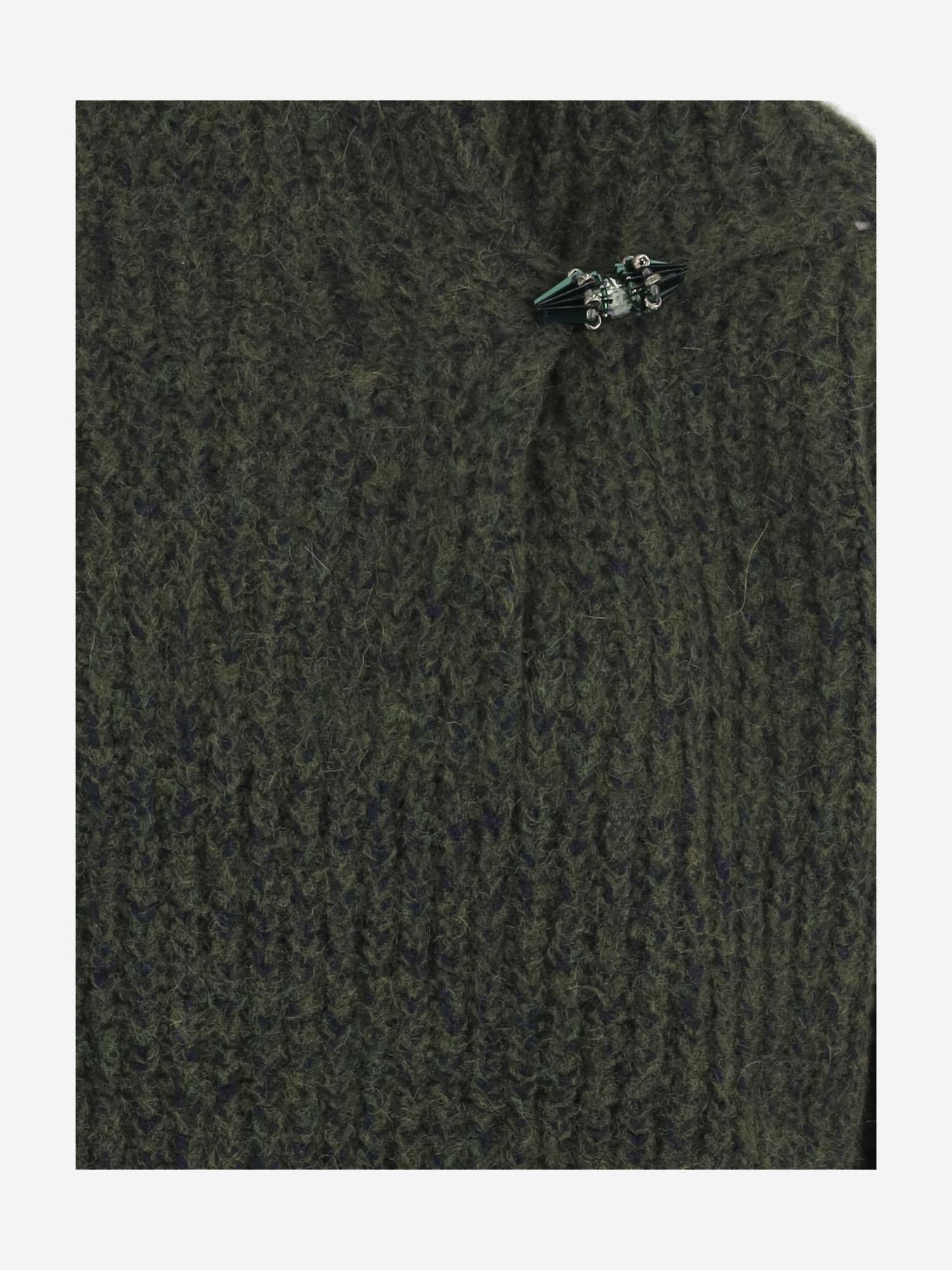 Maglione in misto lana con charm 011229 2725613 DRIES VAN NOTEN 